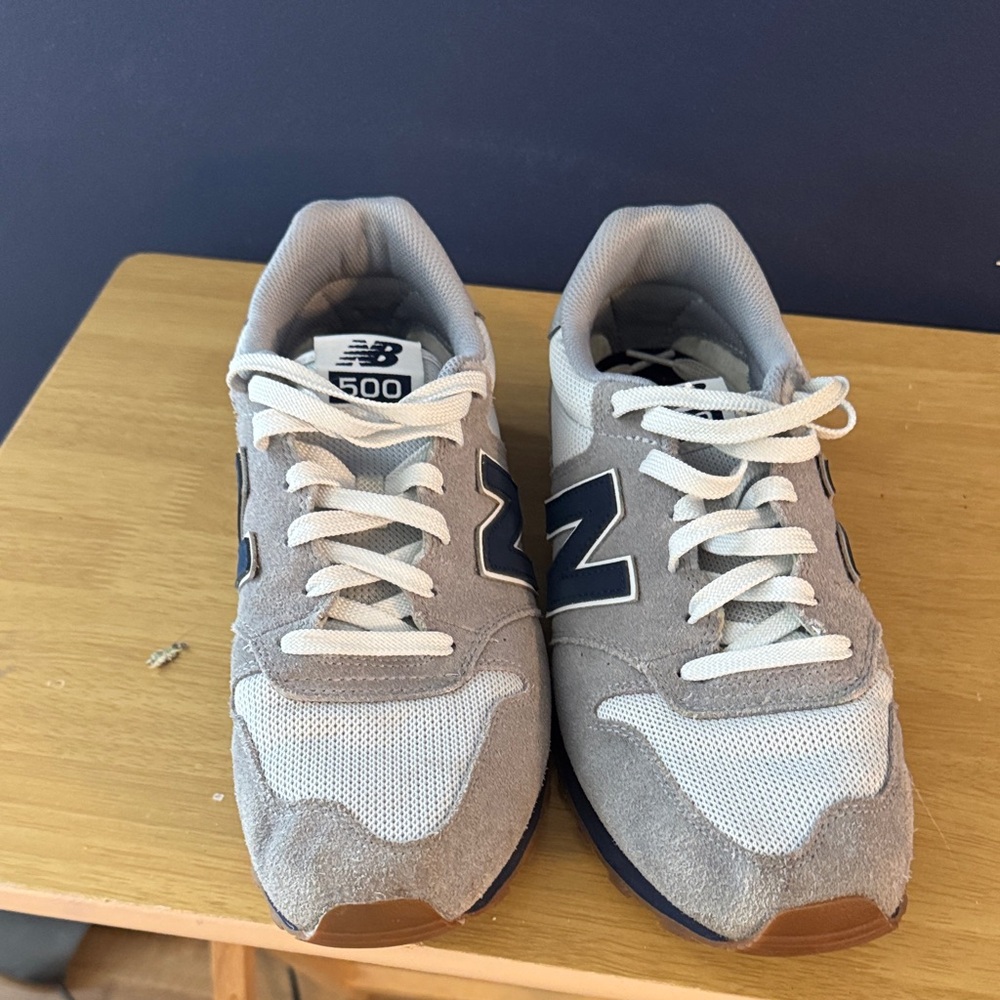 New Balance Men's Gray and White Sneakers